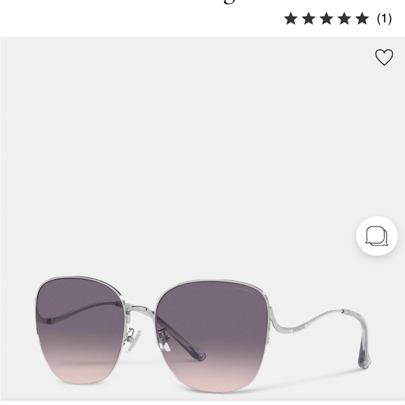 New COACH Metal Rounded Sunglasses - Picture 3 of 5